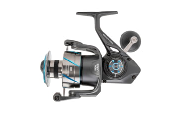Image of Quantum Benchmark Spinning Reel and Rod Combo, 9ft, 2-PC, Med-Heavy, Moderate-Fast Rod, Graphite Composite Blank, SZ 6000 Reel, 5+1 Bearings, 5.6-1 Ratio, Silver/Blue, BK6000902MH1530.P2