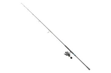 Image of Quantum Benchmark Spinning Reel and Rod Combo, 9ft, 2-PC, Med-Heavy, Moderate-Fast Rod, Graphite Composite Blank, SZ 6000 Reel, 5+1 Bearings, 5.6-1 Ratio, Silver/Blue, BK6000902MH1530.P2