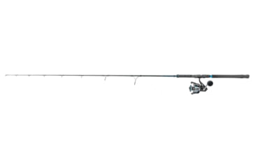 Image of Quantum Benchmark Spinning Reel and Rod Combo, 7ft, 1-PC, Med-Heavy, Moderate-Fast Rod, Graphite Composite Blank, SZ 6000 Reel, 5+1 Bearings, 5.6-1 Ratio, Silver/Blue, BK6000701MH1225.P2