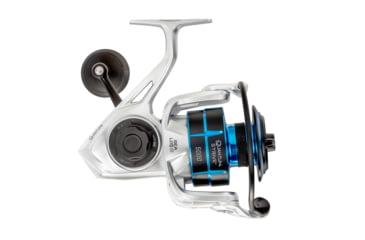 Image of Quantum Strive Spinning Reel and Rod Combo, 8ft, 2-PC, Medium-Heavy, Moderate-Fast Rod, Graphite Composite Blank, SZ 5000 Reel, 4+1 Bearings, 5.6-1 Ratio, Silver/Blue, SV5000802MH1225.P2
