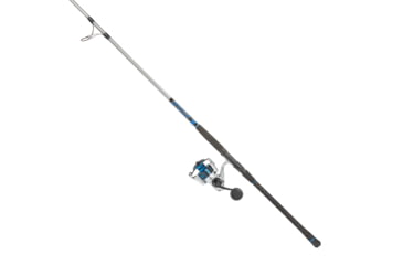 Image of Quantum Strive Spinning Reel and Rod Combo, 9ft, 2-PC, Medium-Heavy, Moderate-Fast Rod, Graphite Composite Blank, SZ 6000 Reel, 4+1 Bearings, 5.6-1 Ratio, Silver/Blue, SV6000902MH1530.P2