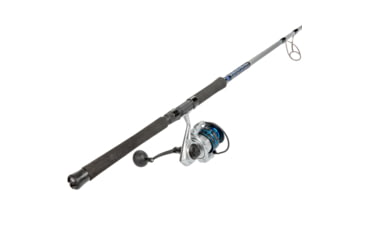 Image of Quantum Strive Spinning Reel and Rod Combo, 7ft, 1-PC, Medium-Heavy, Moderate-Fast Rod, Graphite Composite Blank, SZ 6000 Reel, 4+1 Bearings, 5.6-1 Ratio, Silver/Blue, SV6000701MH1225.P2