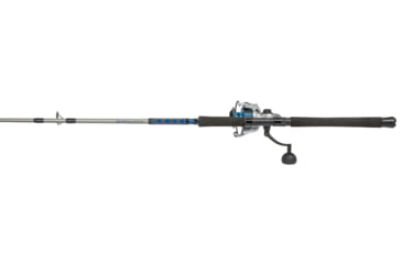 Image of Quantum Strive Spinning Reel and Rod Combo, 7ft, 1-PC, Medium-Heavy, Moderate-Fast Rod, Graphite Composite Blank, SZ 6000 Reel, 4+1 Bearings, 5.6-1 Ratio, Silver/Blue, SV6000701MH1225.P2