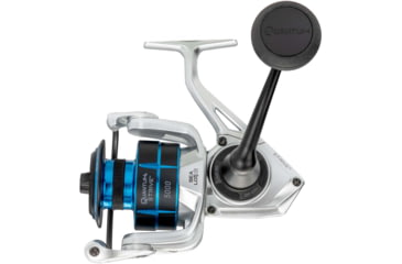 Image of Quantum Strive Spinning Reel, SZ 5000 Reel, 4+1 Bearings, 5.6-1 Ratio, Rigid Aluminum Frame, Graphite Rotor, Sealed Design, CFX200 Carbon Fiber Xtreme Drag, Silver/Blue, SV5000.B2
