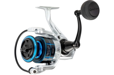 Image of Quantum Strive Spinning Reel, SZ 5000 Reel, 4+1 Bearings, 5.6-1 Ratio, Rigid Aluminum Frame, Graphite Rotor, Sealed Design, CFX200 Carbon Fiber Xtreme Drag, Silver/Blue, SV5000.B2