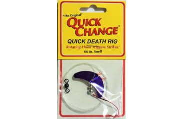 Image of Quick Change Quick Death- 1 1/2in Wing Rig- SZ 2 Quick Death Hook- 66in 14# test - Purple, QW26