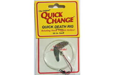 Image of Quick Change Quick Death -1 1/2in Wing Rig- SZ 2 Quick Death Hook- 66in 14# test- Silver Minnow, QW21