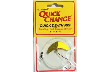 Image of Quick Change Quick Death- 1 1/2inin Wing Rig- SZ 2 Quick Death Hook- 66in 14# test -Gold Shiner, QW22