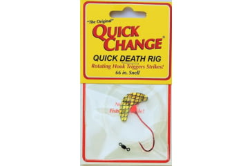 Image of Quick Change Quick Death- 1in Wing Rig- SZ 2 Quick Death Hook- 66in 14# test -Gold Shiner, QW2