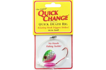 Image of Quick Change Quick Death Spinner Rig, One #2 QD Red Hook 66in 14lb Snell, Sz3 Colo blade, Smelt 1/CD, QDFB3