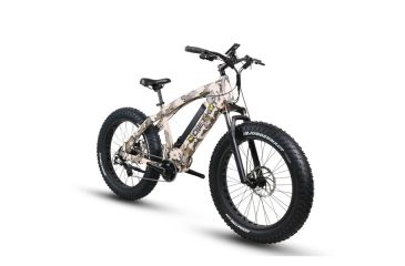 Image of QuietKat Ambush 750W Electric Bike, w/ Mid-Drive Motor, Chain Drive, 8 Speed, Suspension Fork, Mechanical Disc Brakes, Camo, One Size Fits Most, 18QKM750CCHM-CAM
