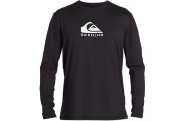 Image of Quiksilver Solid Streak Long Sleeve UPF 50 Surf Tee - Mens, Black, Medium, EQYWR03247-KVJ0-M
