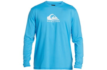 Image of Quiksilver Solid Streak Long Sleeve UPF 50 Surf Tee - Mens, Blithe, Medium, EQYWR03247-BMM0-M