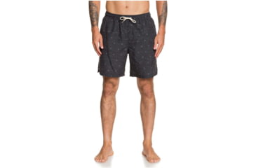 Image of Quiksilver Waterman Airbourne Fishes 18 Volleys Shorts - Mens, Black, Medium, EQMJV03058-KVJ6-M