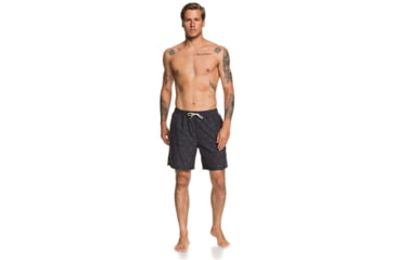 Image of Quiksilver Waterman Airbourne Fishes 18 Volleys Shorts - Mens, Black, Medium, EQMJV03058-KVJ6-M