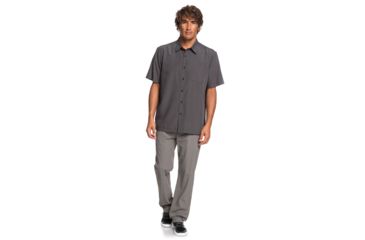 Image of Quiksilver Waterman Cane Island Short Sleeve Shirt - Mens, Black, Small, EQMWT03234-KVJ0-S
