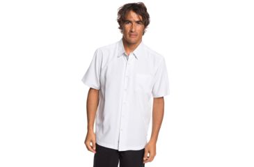 Image of Quiksilver Waterman Cane Island Short Sleeve Shirt - Mens, White, Medium, EQMWT03234-WBB0-M