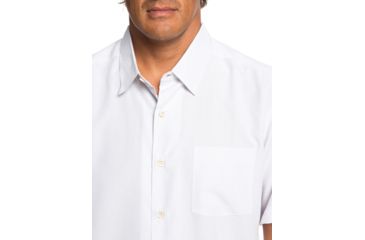 Image of Quiksilver Waterman Cane Island Short Sleeve Shirt - Mens, White, Medium, EQMWT03234-WBB0-M