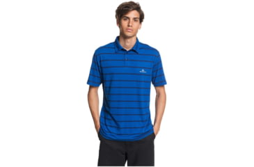Image of Quiksilver Waterman Free Cast Short Sleeve Polo Shirt - Mens, Classic Blue, Medium, EQMKT03075-BRL6-M
