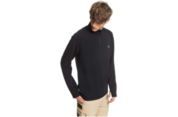 Image of Quiksilver Waterman Open Ocean Long Sleeve Half-Zip Top - Mens, Black, Medium, EQMKT03076-KVJ0-M