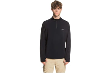 Image of Quiksilver Waterman Open Ocean Long Sleeve Half-Zip Top - Mens, Black, Medium, EQMKT03076-KVJ0-M