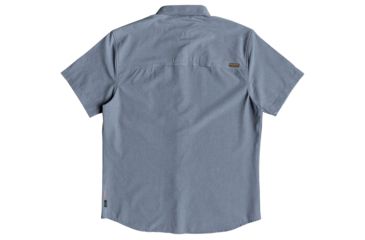Image of Quiksilver Waterman Tech Tides Short Sleeve UPF 30 Shirt - Mens, Blue Shadow Marl, Large, EQMWT03225-BKQH-L