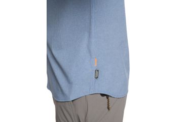 Image of Quiksilver Waterman Tech Tides Short Sleeve UPF 30 Shirt - Mens, Blue Shadow Marl, Large, EQMWT03225-BKQH-L