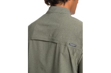 Image of Quiksilver Waterman Tech Tides Short Sleeve UPF 30 Shirt - Mens, Ivy Green Marl, Small, EQMWT03225-CRBH-S