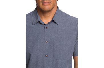 Image of Quiksilver Waterman Tech Tides Short Sleeve UPF 30 Shirt - Mens, Parisian Night Marl, Medium, EQMWT03225-BYPH-M