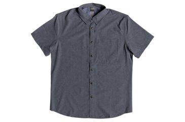 Image of Quiksilver Waterman Tech Tides Short Sleeve UPF 30 Shirt - Mens, Parisian Night Marl, Medium, EQMWT03225-BYPH-M