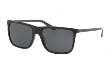 Image of Ralph Lauren RL8157 Sunglasses 500187-58 - Black Frame, Dark Gray Lenses
