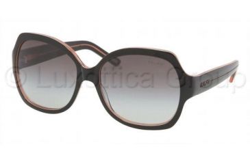 Image of Ralph RA5108 Progressive Sunglasses, Black/Orange Frame / 58 mm Prescription Lenses, 831 11 5816