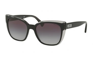Image of Ralph RA5242 Prescription Sunglasses, 55mm, Shiny Top Black On Grey, RA5242-56828G-55-SV