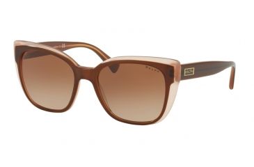 Image of Ralph RA5242 Prescription Sunglasses, 55mm, Shiny Top Brown On Caramel, RA5242-568413-55-SV