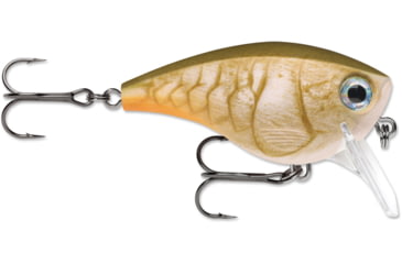 Image of Rapala BX Big Brat Crankbait, Hard Flash, Square Bill 2.75in, 3/4 oz, 6ft, 3 Hooks, Bone Craw, BXBB06BOC