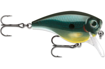 Image of Rapala BX Big Brat Crankbait, Hard Flash, Square Bill 2.75in, 3/4 oz, 6ft, 3 Hooks, Carbon, BXBB06CBN