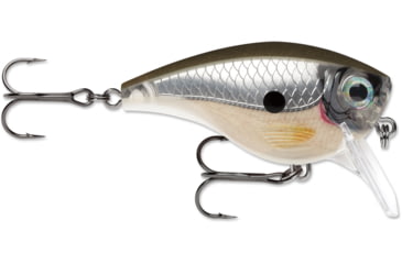 Image of Rapala BX Big Brat Crankbait, Hard Flash, Square Bill 2.75in, 3/4 oz, 6ft, 3 Hooks, Pearl Grey Shiner, BXBB06PGS