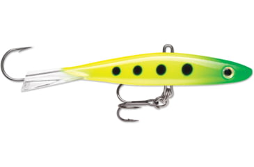 Image of Rapala Jigging Shadow Rap, 2 3/4", 3/8oz, #8 Hook, Glow Slimy Lime, JSDR07GSLM