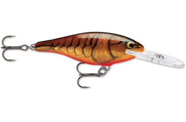 Image of Rapala Shad Rap 08 Lure, Dark Brown Crawdad, SR08DCW