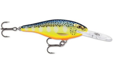 Image of Rapala Shad Rap Crankbait, 3 1/8in, 3/8 oz, Floating, Hot Steel, SR08HS
