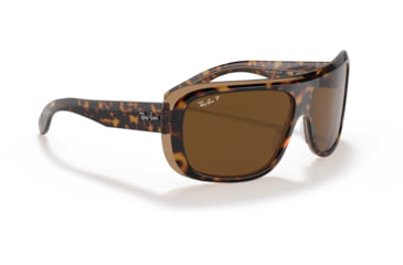Image of Ray-Ban Blair RB2196 Sunglasses, Polarized Brown Lenses, Havana On Transparent Brown, 61, RB2196-129257-61
