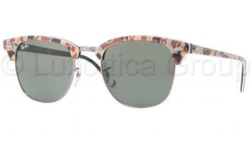 Image of Ray-Ban Clubmaster Bifocal Sunglasses RB3016 with Lined Bi-Focal Rx Prescription Lenses RB3016-1068-5121 - Lens Diameter: 51 mm, Frame Color: Top Camo Beige On Black
