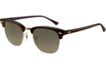 Image of Ray-Ban Clubmaster Bifocal Sunglasses RB3016 with Lined Bi-Focal Rx Prescription Lenses RB3016-112871-4921 - Lens Diameter 49 mm, Frame Color Top Shiny Havana on Violet