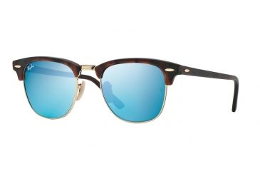 Image of Ray-Ban Clubmaster Bifocal Sunglasses RB3016 with Lined Bi-Focal Rx Prescription Lenses RB3016-114517-51 - Lens Diameter 51 mm, Frame Color Sand Havana/gold