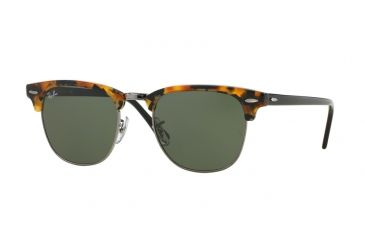 Image of Ray-Ban Clubmaster Bifocal Sunglasses RB3016 with Lined Bi-Focal Rx Prescription Lenses RB3016-1157E-49 - Lens Diameter 49 mm, Frame Color Havana Spotted Black