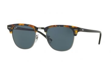 Image of Ray-Ban Clubmaster Bifocal Sunglasses RB3016 with Lined Bi-Focal Rx Prescription Lenses RB3016-1158R5-49 - Lens Diameter 49 mm, Frame Color Spotted Blue Havana