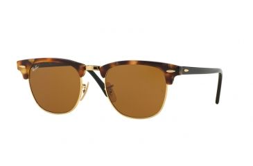 Image of Ray-Ban Clubmaster Bifocal Sunglasses RB3016 with Lined Bi-Focal Rx Prescription Lenses RB3016-1160E-49 - Lens Diameter 49 mm, Frame Color Havana Spotted Brown