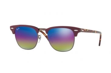 Image of Ray-Ban Clubmaster Bifocal Sunglasses RB3016 with Lined Bi-Focal Rx Prescription Lenses RB3016-1222C2-49 - Lens Diameter 49 mm, Frame Color Metallic Dark Bronze