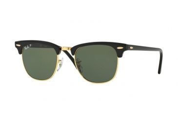 Image of Ray-Ban Clubmaster Bifocal Sunglasses RB3016 with Lined Bi-Focal Rx Prescription Lenses RB3016-90158E-49 - Lens Diameter 49 mm, Frame Color Black