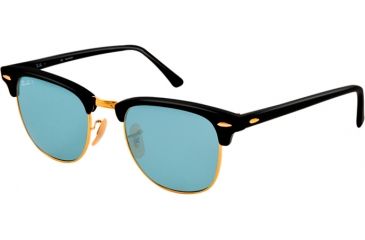Image of Ray-Ban Clubmaster Bifocal Sunglasses RB3016 with Lined Bi-Focal Rx Prescription Lenses RB3016-901S3R-49 - Lens Diameter 49 mm, Lens Diameter 49 mm, Frame Color Matte Black